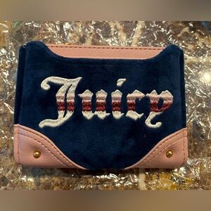 Juicy Couture navy blue faux and pink wallet